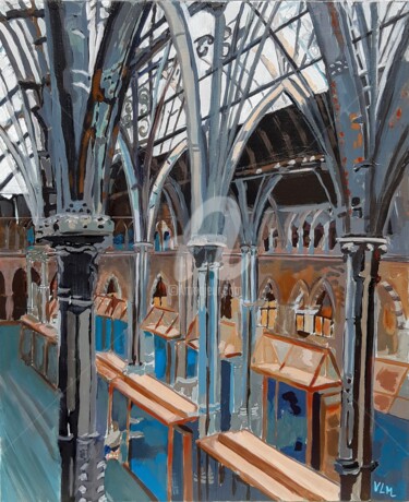绘画 标题为“Lockdown Oxford” 由Valérie Le Meur, 原创艺术品, 丙烯 安装在木质担架架上