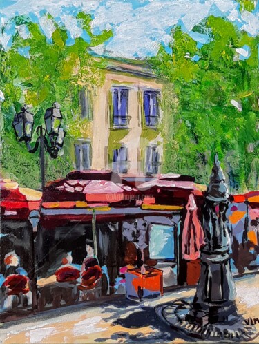 Peinture intitulée "Un été à Paris-Passy" par Valérie Le Meur, Œuvre d'art originale, Acrylique Monté sur Châssis en bois
