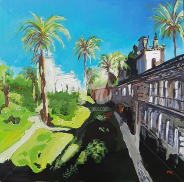 Painting titled "Sunny Seville" by Valérie Le Meur, Original Artwork, Acrylic Mounted on Wood Stretcher frame