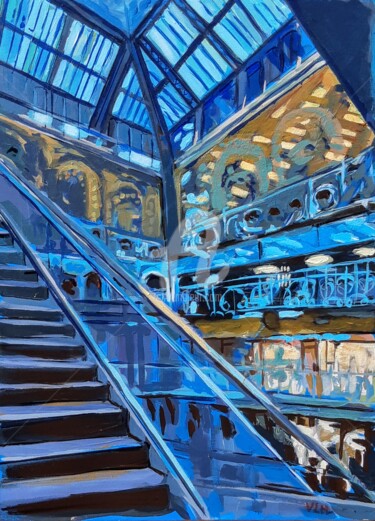Painting titled "La Samaritaine" by Valérie Le Meur, Original Artwork, Acrylic Mounted on Wood Stretcher frame