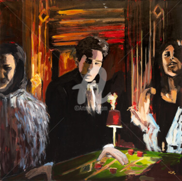 Картина под названием "Casino" - Valérie Le Meur, Подлинное произведение искусства, Акрил Установлен на Деревянная рама для…
