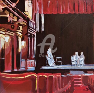 Pittura intitolato "Répétition au Ranel…" da Valérie Le Meur, Opera d'arte originale, Acrilico Montato su Telaio per barella…