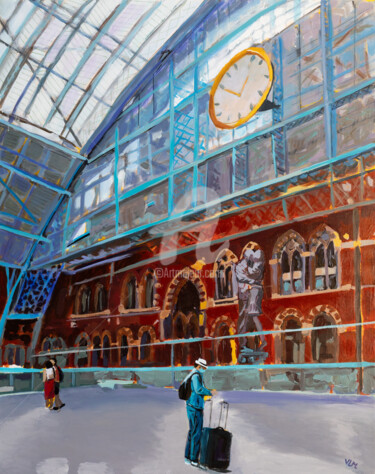 Painting titled "Saint Pancras" by Valérie Le Meur, Original Artwork, Acrylic Mounted on Wood Stretcher frame