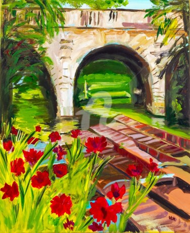 Pintura intitulada "Springtime is here" por Valérie Le Meur, Obras de arte originais, Acrílico Montado em Armação em madeira