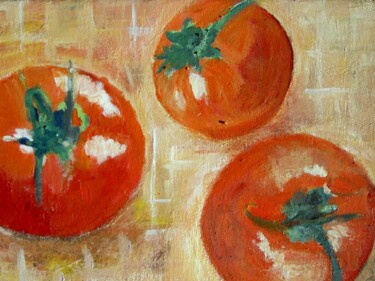 Malerei mit dem Titel "TOMATOES" von Valerie Lemarechal, Original-Kunstwerk