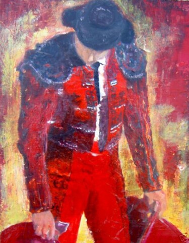 Painting titled "torero" by Valerie Lemarechal, Original Artwork