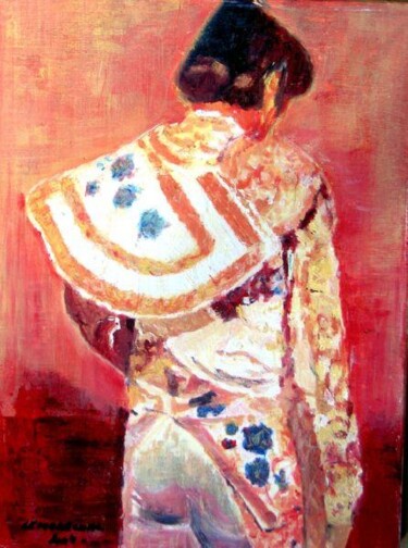 Painting titled "el torero" by Valerie Lemarechal, Original Artwork