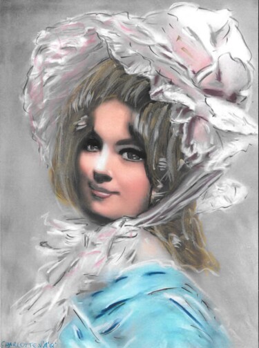 Peinture intitulée "Charlotte - portrai…" par Valérie Maïo, Œuvre d'art originale, Pastel