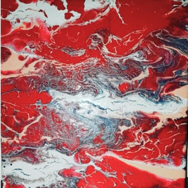 Peinture intitulée "Volcan" par Valerie Manuel, Œuvre d'art originale, Acrylique