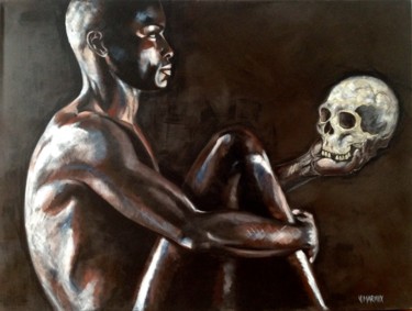 Malerei mit dem Titel "Memento mori" von Valérie Maraux, Original-Kunstwerk, Acryl