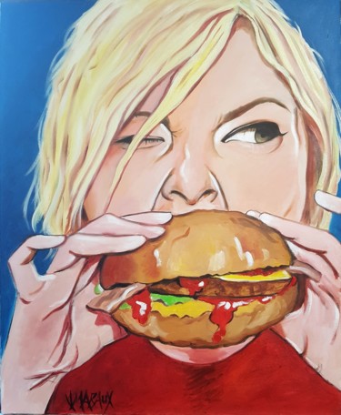 Peinture intitulée "Big Mac" par Valérie Maraux, Œuvre d'art originale, Huile