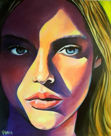 Painting titled "Sunny" by Valérie Maraux, Original Artwork, Oil