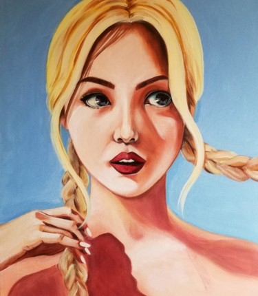 Painting titled "Heidi" by Valérie Maraux, Original Artwork, Oil