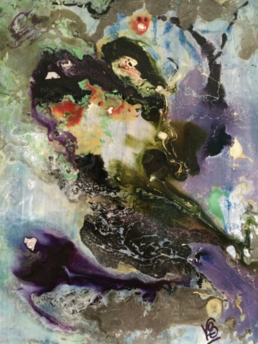 Картина под названием "orage" - Vaal, Подлинное произведение искусства, Акрил