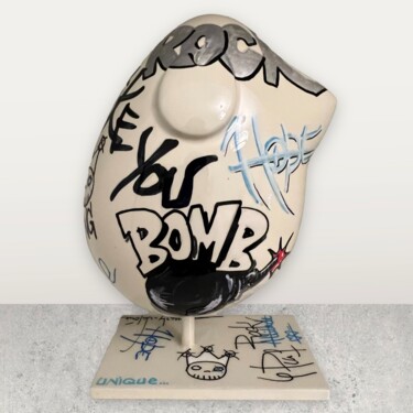 Sculpture intitulée "Call Me Bird" par Valérie Marty, Œuvre d'art originale, Résine