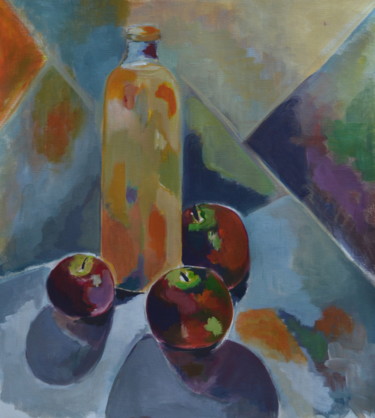 Painting titled "Hommage à Cezanne" by Valerie Montuoro, Original Artwork