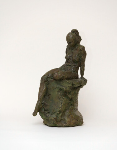 Sculptuur getiteld "Indécente pudeur" door Valérie Moreau (VALEM), Origineel Kunstwerk, Terra cotta