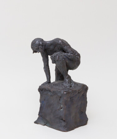 Sculptuur getiteld "Pose" door Valérie Moreau (VALEM), Origineel Kunstwerk, Terra cotta