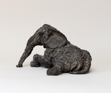 Sculpture intitulée "Eléphanteau" par Valérie Moreau (VALEM), Œuvre d'art originale, Bronze