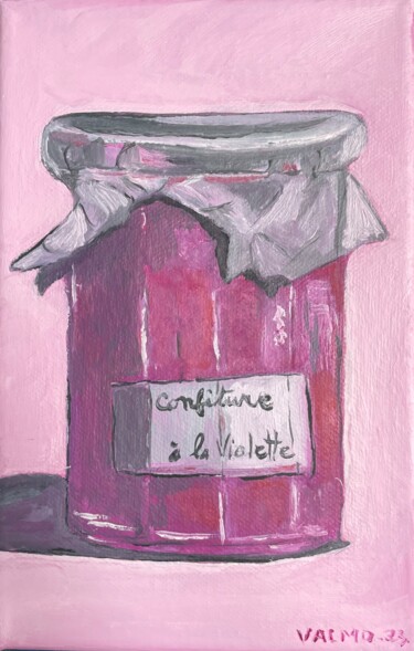 Schilderij getiteld "CONFITURE À LA VIOL…" door Valérie Morin, Origineel Kunstwerk, Olie