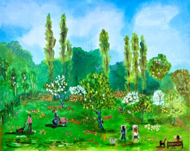 Pittura intitolato "Excellente Journée…" da Valérie Morin, Opera d'arte originale, Olio