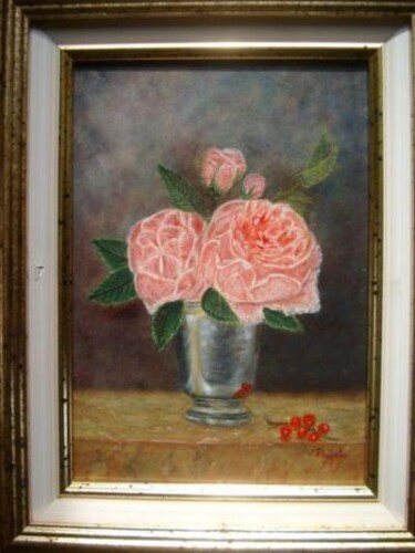 Peinture intitulée "bouquet de roses" par Valérie Pastel, Œuvre d'art originale