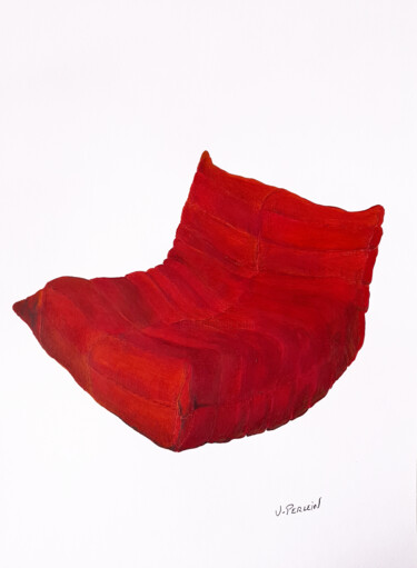 "Le fauteuil Togo" başlıklı Resim Valérie Perlein tarafından, Orijinal sanat, Akrilik artwork_cat. üzerine monte edilmiş