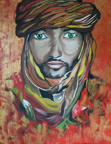 Painting titled "Tamasheq" by Valérie Perrault, Original Artwork, Acrylic