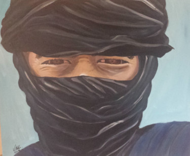Peinture intitulée "homme du désert" par Valérie Perrault, Œuvre d'art originale, Acrylique
