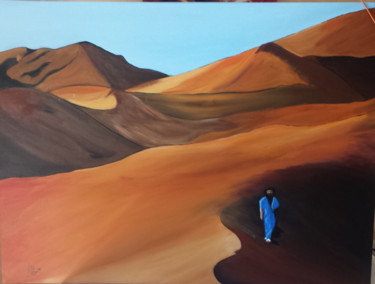 Painting titled "Le désert marocain" by Valérie Perrault, Original Artwork, Acrylic