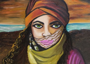 Peinture intitulée "Ballade à Sidi Jmour" par Valérie Perrault, Œuvre d'art originale, Huile