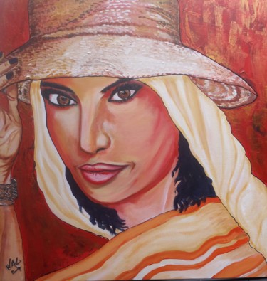 Painting titled "Djerba" by Valérie Perrault, Original Artwork, Acrylic Mounted on Wood Stretcher frame