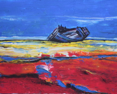 Painting titled "la mer" by Valerie Plansson, Original Artwork