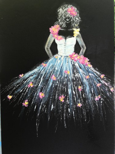 Peinture intitulée "La danseuse" par Valerie Plansson, Œuvre d'art originale, Acrylique