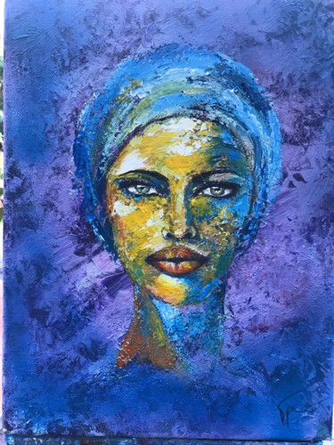 Painting titled "The wife" by Valerie Plansson, Original Artwork, Acrylic