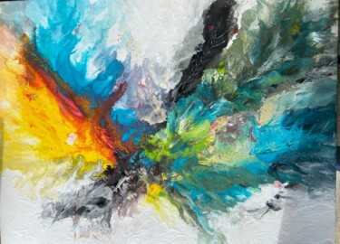 Pintura titulada "L’oiseau" por Valerie Sagnier (Val'Art), Obra de arte original, Acrílico Montado en Bastidor de camilla de…