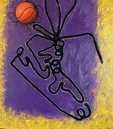 Painting titled "A mon fils" by Valerie Sagnier (Val'Art), Original Artwork, Acrylic Mounted on Wood Stretcher frame