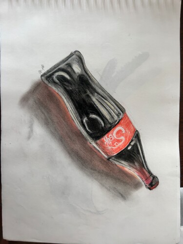 Dessin intitulée "Coca" par Valerie Sagnier (Val'Art), Œuvre d'art originale, Graphite