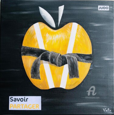 Pittura intitolato "Savoir partager JUDO" da Valérie Schuler, Opera d'arte originale, Acrilico