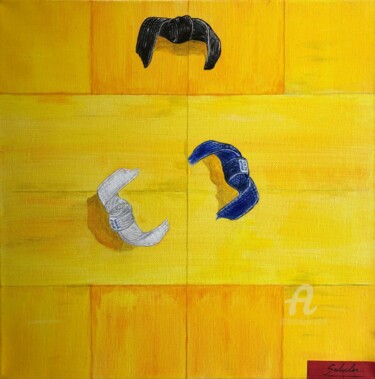 Pintura titulada "JUDO JJB BJJ: Tatam…" por Valérie Schuler, Obra de arte original, Acrílico Montado en Bastidor de camilla…