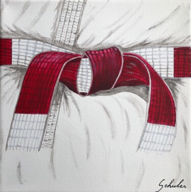 Painting titled "JUDO: 6e dan de jud…" by Valérie Schuler, Original Artwork, Acrylic Mounted on Wood Stretcher frame