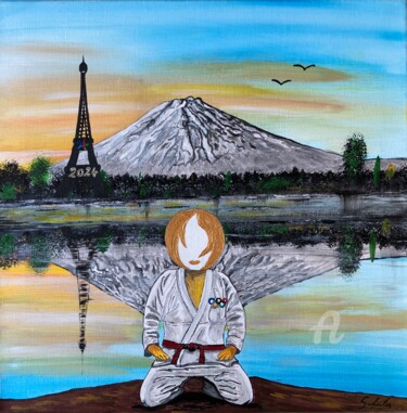 Pintura titulada "JO de Paris 2024 :…" por Valérie Schuler, Obra de arte original, Acrílico Montado en Bastidor de camilla d…