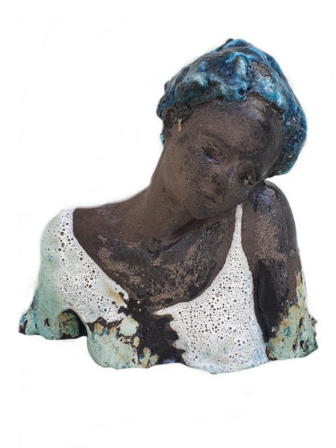 Rzeźba zatytułowany „NaÏade” autorstwa Valérie Van Haelen, Oryginalna praca, Glina