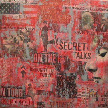 Collages getiteld "Secret Talks" door Valérie Weiland (VALpapers), Origineel Kunstwerk