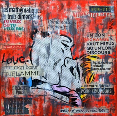 Collages getiteld "Love Affair" door Valérie Weiland (VALpapers), Origineel Kunstwerk, Collages