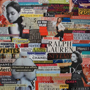Collages intitulée "Fashionistas" par Valérie Weiland (VALpapers), Œuvre d'art originale