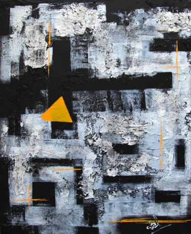 Collages titled "Yellow Patch" by Valérie Weiland (VALpapers), Original Artwork, Collages