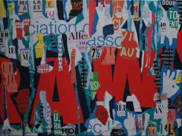 Collages titulada "Raw Materials" por Valérie Weiland (VALpapers), Obra de arte original, Collages Montado en Bastidor de ca…