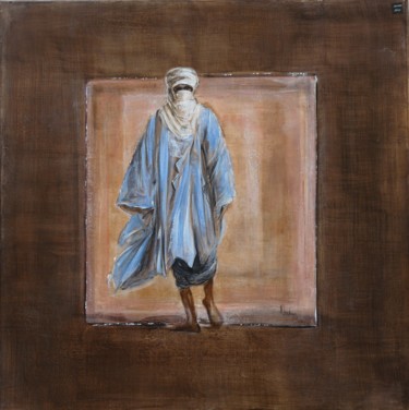 Painting titled "Targui" by Valérie Chrétien, Original Artwork