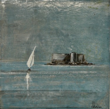 Painting titled "voile blanche" by Valérie Chrétien, Original Artwork